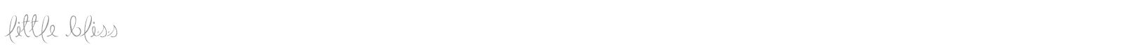 Little Bliss font preview